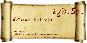 Ócsai Szilvia névjegykártya