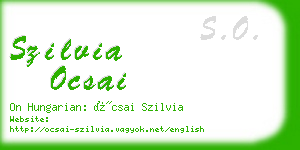 szilvia ocsai business card